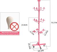 Présentoir rotatif en métal pour perruques synthétiques bouclées naturelles, sans colle, avec extensions de cheveux tressés, pour magasin moderne