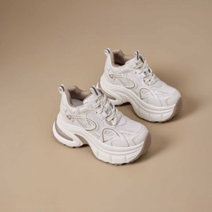 New Spring Summer 2026 Collection Petite Friendly Chunky Soled Height Enhancing Mesh Breathable Women's Casual Sneakers - Product Image 5