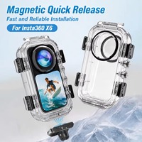 Boîtier étanche 60M pour Insta360 X6, étui de plongée anti-buée avec verrou de sécurité, lentille transparente, accessoires de protection pour caméra d'action
