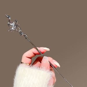 Palillo para el Cabello con Forma de Serpiente y Rosa, Estilo Chino, para Mujer, con Borla Vintage, Accesorios para el Cabello Hanfu - Product Image 4