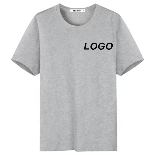 Ücretsiz örnek toptan 100% pamuk boş o-boyun T-shirt özel baskı logosu T-Shirt özel T Shirt baskı