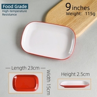 Assiettes à dîner divisées en mélamine de 9 pouces, quatre compartiments, style moderne minimaliste, assiettes pour cantine d'étudiants, assiettes pour restauration rapide