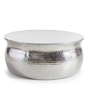 AK Brass High Quality Metal Round Hammered <b>Coffee</b> <b>Table</b> <b>Silver</b> Finished At Low Price For Balcony Furniture / Room Furniture - Product Image 4