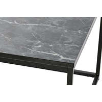 Table basse en MDF et métal 100cm X 60cm X 40cm, aspect marbre noir