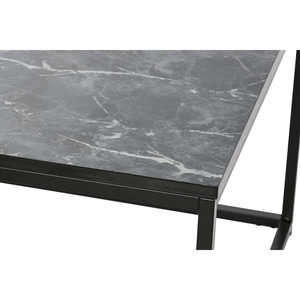 Mesa de Centro de Metal MDF 100x60x40 Simil Mármol Negro - Product Image 4