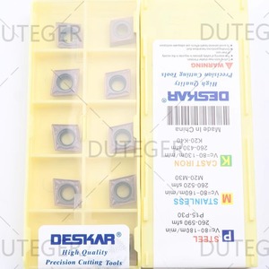 Plaquette en carbure DESKAR CCMT060204 MP pour tournage d'acier inoxydable, pièces de coupe de précision - Product Image 1