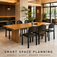 Tables et chaises de restaurant, ensemble table et chaises en bois à base en T pour café, cafétéria et restaurants d'hôtel