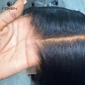 Ohr zu Ohr Dünne HD-Spitze Frontal mit Baby-Haar weberei mit Verschluss N Frontal Raw Sdd Vietamese Bone Glattes Haar mit Verschluss