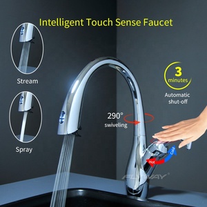 Touch Sensor Stainless Steel Kitchen Faucet With Pull Down Sprayer Smart Kitchen Sink Faucets With Pull Out Sprayer - Product Image 3