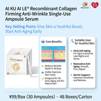 Sérum Ampoule au Collagène Recombinant Lissant, Raffermissant et Anti-rides pour le Visage, Usage Unique, Soin de Voyage