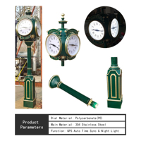 Reloj de Calle de Lujo Resistente a la Intemperie, Reloj de Pilar Vintage de 4 Caras para Jardín, Decoración de Plaza Municipal