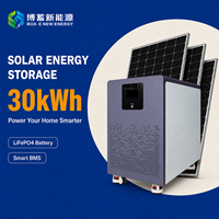 Système de stockage d'énergie solaire domestique LiFePO4 14KWh 15KWh 30KWh pour onduleur hybride hors réseau avec BMS intelligent