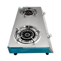 Cuisinière à gaz à 2 brûleurs Table en verre cuisinière à gaz