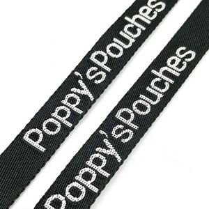 สายรัดกระเป๋าและเข็มขัดแบบถักลายตัวอักษร ทำจากไนลอนเคลือบสะท้อนแสง สีดำ ผลิตจากโรงงาน MOQ ต่ำ - Product Image 1