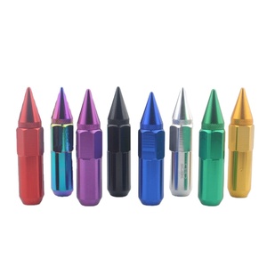 Giả mạo Spiked bánh xe <span class=keywords><strong>Nuts</strong></span> M12x1.5 & m12x1.25 cap Spiked mở rộng Tuner 60mm nhôm bánh xe <span class=keywords><strong>Lug</strong></span> khóa hạt chấp nhận biểu tượng tùy chỉnh - Product Image 1