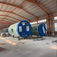 Station de relevage d'eaux usées enterrée préfabriquée en PRV (fibre de verre renforcée) pour projets miniers, anti-corrosion, personnalisable OEM