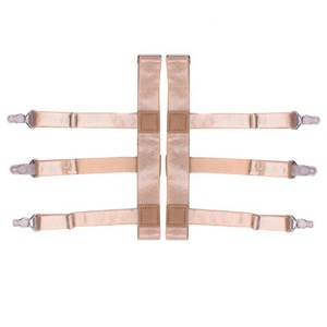 <span class=keywords><strong>Porte</strong></span>-jarretelles réglables pour hommes, <span class=keywords><strong>porte</strong></span>-jarretelles en nylon antidérapant de couleur peau, jarretière de chemise pour hommes - Product Image 3
