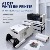 Impresora DTF Industrial A3 de Rollo de 30 cm con Doble Cabezal I3200 CISS y Tinta Blanca, Directo de Fábrica en EE. UU. y Reino Unido