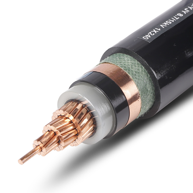 8.7/15KV 185mm 500mm2 500mm 630 mm Copper Single Core Xlpe Insulated Power Cable With Pe Medium Voltage Power Cables