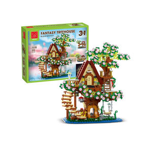 959 Stuks <span class=keywords><strong>3</strong></span> In 1 Boomhut Bouwstenen Met Trappen Schommels Boomhut Lichte Stam Creatieve Bakstenen Voor Meisjes - Product Image 3