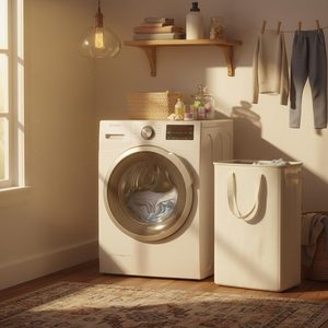 Cesto de Ropa Sucia Plegable de Tela CF, Cesto de Lavandería Delgado con Asas para Baño o Lavadero - Product Image 6