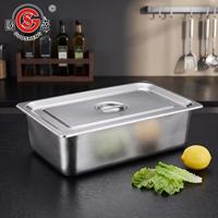 Gastronorm-Behälter in Verschiedenen Größen GN-Behälter Edelstahl-Lebensmittelbehälter mit Deckel Catering-Buffet-Behälter Warmhaltebehälter