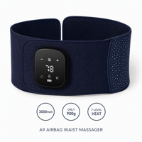 Ceinture de massage vibrante à 3 modes, pétrissante et poussante, puissante, 7 niveaux de chaleur, 3000 mAh