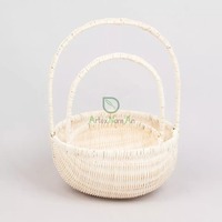Panier-cadeau tissé en rotin, aussi panier de pâques naturel du Vietnam paniers de rangement affichage Fruit pâques jour blanc Ratan à vendre