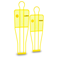 Maniquí de Fútbol Barret de 160 cm, Ligero y Flexible, de Plástico Amarillo, para Entrenamiento