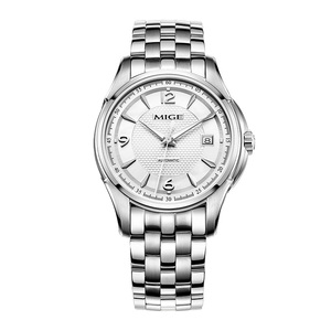 Reloj Mecánico Automático para Hombre MIGE, Caja de Acero Inoxidable, Esfera Negra, Visualización de Fecha, 40 mm, Movimiento Analógico Redondo - Product Image 2