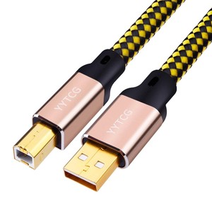 YYAUDIO T3 câble de données DAC USB-A à B câble de décodeur Audio USB ligne de connexion de carte son plaqué or - Product Image 1