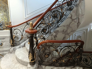 Barandilla de Escalera Moderna Neoclásica Premium para Interiores, Proveedor de Alta Calidad, Barandilla de Hierro Forjado con Protección UV y Resistente al Óxido - Product Image 2