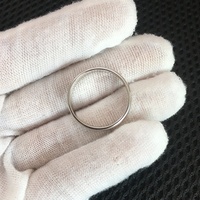 Yingma Schmuck 4,6mm Breiter Schlichter 925 Sterling Silber Ring und 14k Weißgold Kuppelring