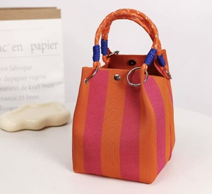 Factory Direct Supply <strong>Knitted</strong> <strong>Tote</strong> <strong>Bag</strong> Casual All-Purpose Large Capacity Geometric Series Handheld <strong>Bag</strong> - Product Image 2