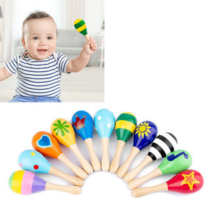 Enfant Maracas Shaker Hochet Percussion à la main <span class=keywords><strong>Instrument</strong></span> <span class=keywords><strong>de</strong></span> <span class=keywords><strong>musique</strong></span> Jouet éducatif pour saisir la vue Écouter Jouet d'entraînement - Product Image 4
