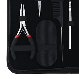 Kit d'outils d'extension de cheveux professionnel et durable en acier inoxydable prix de gros avec pince de marque privée kit de pinces à cheveux - Product Image 4