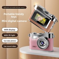 Kamera SLR Digital untuk Mahasiswa, HD, Travel, Kampus, Portabel, Kecil, Fokus Tetap, Kartu TF, Stabilisasi Gambar, D109, Entry-Level, untuk Wanita