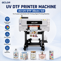 Imprimante UV DTF A3 UV DTF 30cm / A3 pour l'impression numérique d'étiquettes en cristal, de bouteilles et de cadeaux