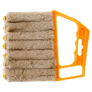 Nettoyage pratique des vitres en microfibres, nettoyeur de plumeau de climatiseur à brosse avec nettoyage de lame de store vénitien lavable/