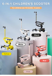 Patinete Infantil Multifuncional con Ruedas Grandes de PU Magnéticas Silenciosas, Plegable y Fácil de Usar - Product Image 4