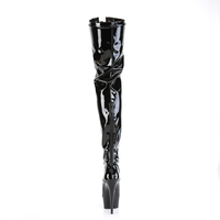 Chaussures de pole dance à plateforme pour femmes, bottes gothiques romaines à lacets longs avec fermeture éclair, talon haut de 13 cm, noires, style gothique, 5 pouces
