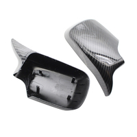 JDMotorsport88 Cubiertas Decorativas para Espejos Retrovisores Laterales con Aspecto de Fibra de Carbono ABS para BMW Serie 3 E46 Sedán 2001-2005