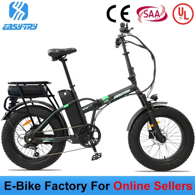 Dual Battery Long Range Foldable Low Price 20 Inch Fat Tire Urban Folding E Bike Big Battery Electric Mountain Bike for Adults