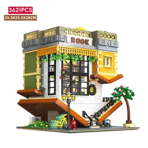 Jie Star 89130 2025 Nueva Ciudad librería invertida biblioteca paisaje urbano creativo modelo grande con ladrillos Led Juguetes Juegos de bloques de construcción - Product Image 6