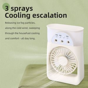 Wholesale 3-in-1 Cooling Humidifying Air Circulator Fan 3 Nozzles Mist 5 Speeds 180 Adjustable Wearable <b>Foldable</b> Portable Mini - Product Image 2