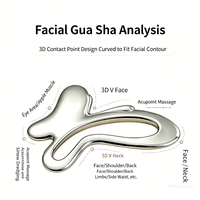 Alat Pijat Gua Sha Logam Berongga Bentuk Kupu-kupu dari Paduan Seng Besar untuk Terapi Pengencangan Kulit Wajah dan Tubuh