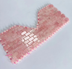 Máscara de Piedras Preciosas Refrescantes, Herramienta de Masaje Ocular de Cuarzo Rosa - Product Image 1