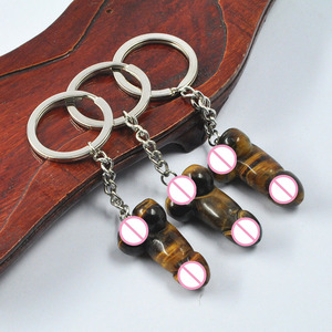 Factory Wholesales <strong>Crystal</strong> Dildo <strong>Key</strong> Chain, Gemstone <strong>Keyring</strong>, Natural Agate Heart <strong>Keychain</strong> - Product Image 5