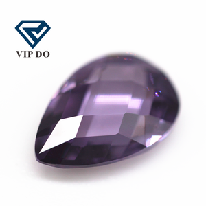 5A grado 3*5-10*14mm multi colore a forma di pera doppia scacchiera tagliata cubic zirconia pietre preziose sintetiche pera grid cut CZ stones - Product Image 6