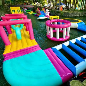 Parque Acuático Flotante <span class=keywords><strong>Inflable</strong></span> Personalizable para Deportes Acuáticos Comerciales al Aire Libre, Tobogán <span class=keywords><strong>Inflable</strong></span>, <span class=keywords><strong>Castillo</strong></span> Hinchable para Niños - Product Image 4